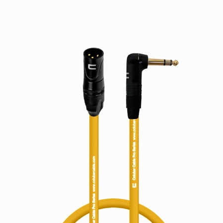 Coluber Cable Right Angle 1/4 TRS to XLR Male (3-Pin) Balanced Stereo Cable