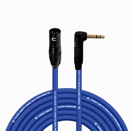 Coluber Cable Right Angle 1/4 TRS to XLR Male (3-Pin) Balanced Stereo Cable