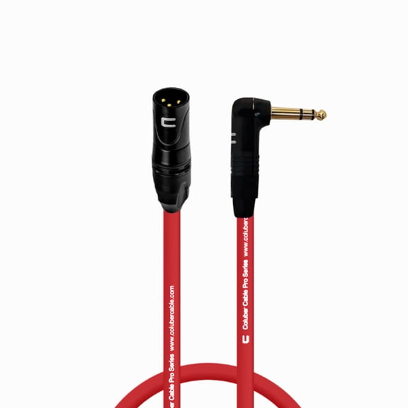Coluber Cable Right Angle 1/4 TRS to XLR Male (3-Pin) Balanced Stereo Cable