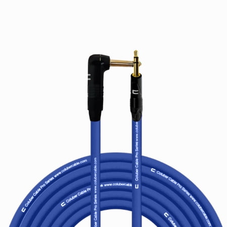 Coluber Cable - Right Angle 1/4" TS to 3.5 TRS Male - Pro Audio Connector