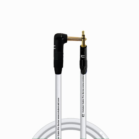 Coluber Cable - Right Angle 1/4" TS to 3.5 TRS Male - Pro Audio Connector