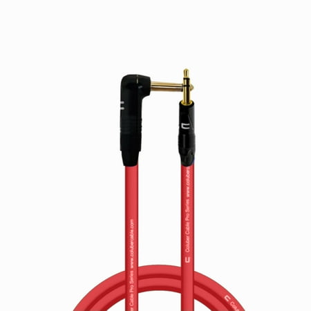 Coluber Cable - Right Angle 1/4" TS to 3.5 TRS Male - Pro Audio Connector