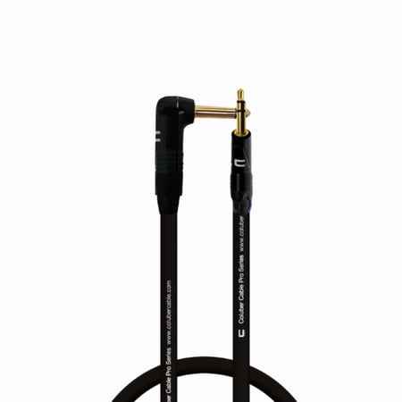 Coluber Cable - Right Angle 1/4" TS to 3.5 TRS Male - Pro Audio Connector