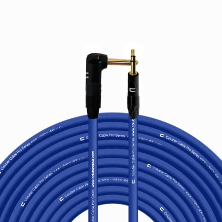 Coluber Cable - Right Angle 1/4" TS to 3.5 TRS Male - Pro Audio Connector