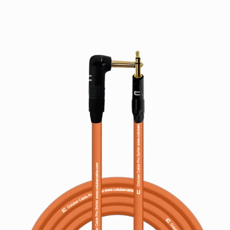 Coluber Cable - Right Angle 1/4" TS to 3.5 TRS Male - Pro Audio Connector