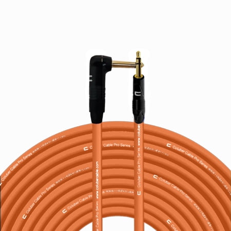 Coluber Cable - Right Angle 1/4" TS to 3.5 TRS Male - Pro Audio Connector
