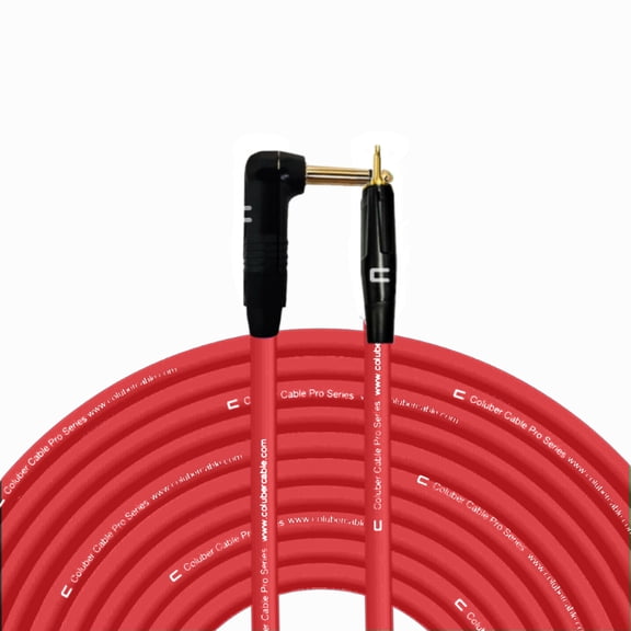 Coluber Cable Right Angle 1/4" TS to 3.5 TS Male - Pro Audio Interface Cable