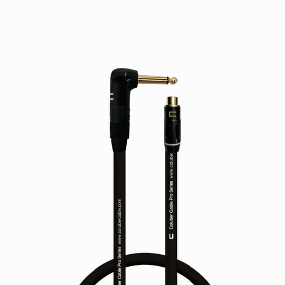 Coluber Cable Right Angle 1/4" TS to RCA Female Pro Powered Audio Connector