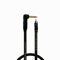 Coluber Cable Right Angle 1/4" TS to RCA Male Pro Audio Interface Connector