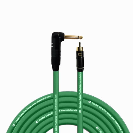 Coluber Cable Right Angle 1/4" TS to RCA Male Pro Audio Interface Connector
