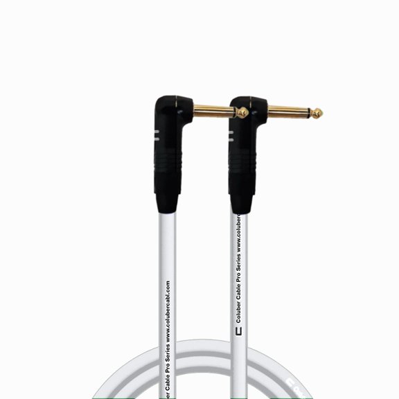 Coluber Cable Right Angle 1/4" TS to Right Angle 1/4" TS Pro Audio Connector