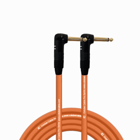 Coluber Cable Right Angle 1/4" TS to Right Angle 1/4" TS Pro Audio Connector