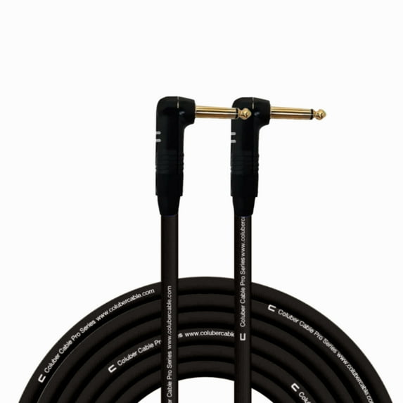 Coluber Cable Right Angle 1/4" TS to Right Angle 1/4" TS Pro Audio Connector