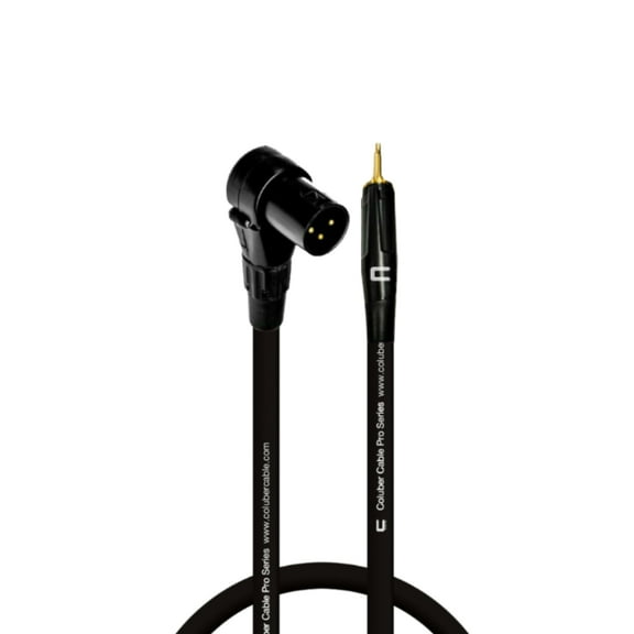 Coluber Cable Right Angle Male XLR - 3.5 TS Male 3-Pin Microphone Connector