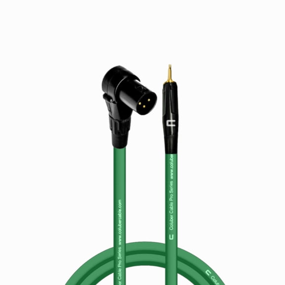 Coluber Cable Right Angle Male XLR - 3.5 TS Male 3-Pin Microphone Connector