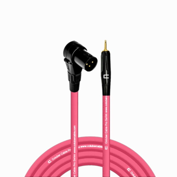 Coluber Cable Right Angle Male XLR - 3.5 TS Male 3-Pin Microphone Connector