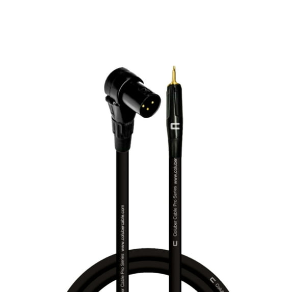 Coluber Cable Right Angle Male XLR - 3.5 TS Male 3-Pin Microphone Connector