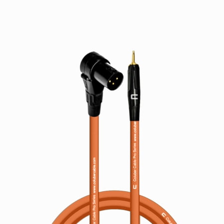 Coluber Cable Right Angle Male XLR - 3.5 TS Male 3-Pin Microphone Connector