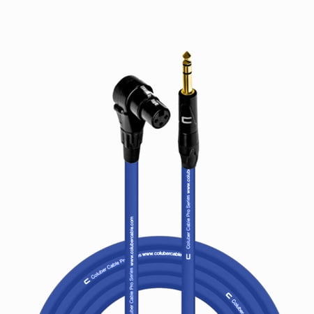 Coluber Cable Right Angle XLR Female to 1/4" TRS Male Pro 3-Pin Microphone