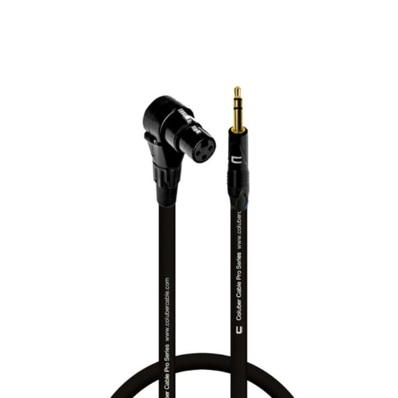 Coluber Cable Right Angle XLR Female to 3.5 TRS Male Pro Microphone Connector