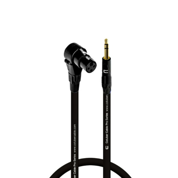 Coluber Cable Right Angle XLR Female to 3.5 TRS Male Pro Microphone Connector