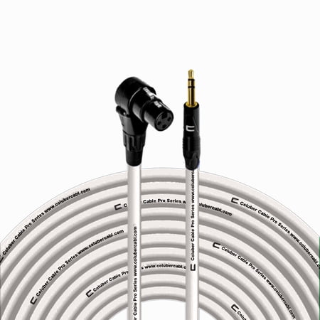 Coluber Cable Right Angle XLR Female to 3.5 TRS Male Pro Microphone Connector