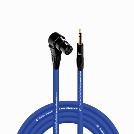 Coluber Cable Right Angle XLR Female to 3.5 TRS Male Pro Microphone Connector