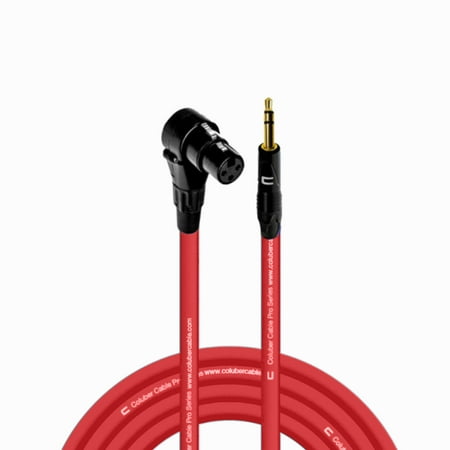 Coluber Cable Right Angle XLR Female to 3.5 TRS Male Pro Microphone Connector