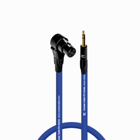 Coluber Cable Right Angle XLR Female to 3.5 TRS Male Pro Microphone Connector