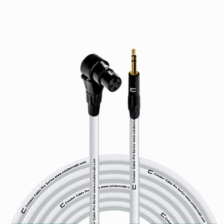 Coluber Cable Right Angle XLR Female to 3.5 TRS Male Pro Microphone Connector