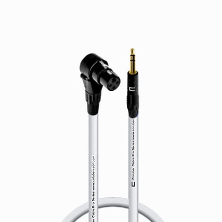 Coluber Cable Right Angle XLR Female to 3.5 TRS Male Pro Microphone Connector