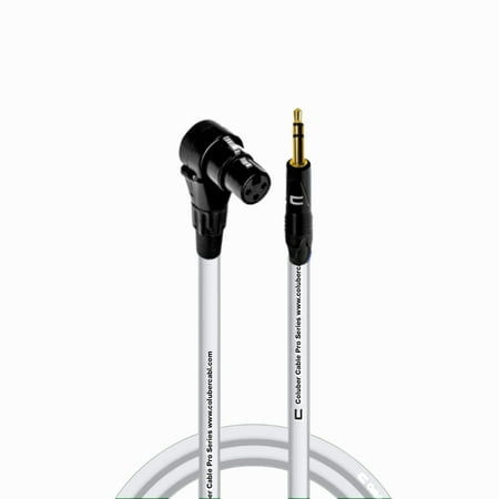 Coluber Cable Right Angle XLR Female to 3.5 TRS Male Pro Microphone Connector
