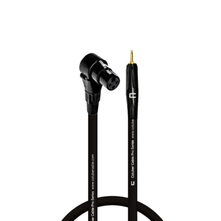Coluber Cable - Right Angle XLR Female to 3.5 TS Male - Pro 3-Pin Connector
