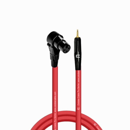 Coluber Cable - Right Angle XLR Female to 3.5 TS Male - Pro 3-Pin Connector