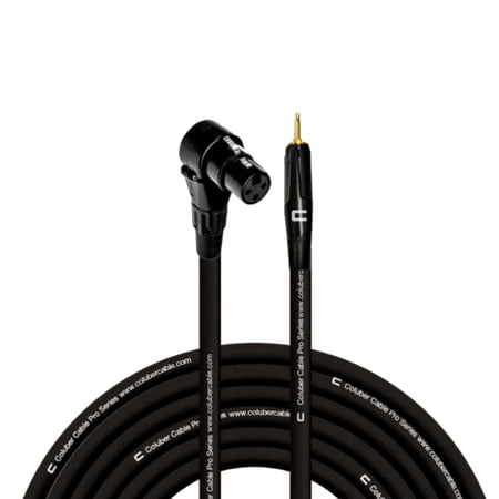 Coluber Cable - Right Angle XLR Female to 3.5 TS Male - Pro 3-Pin Connector