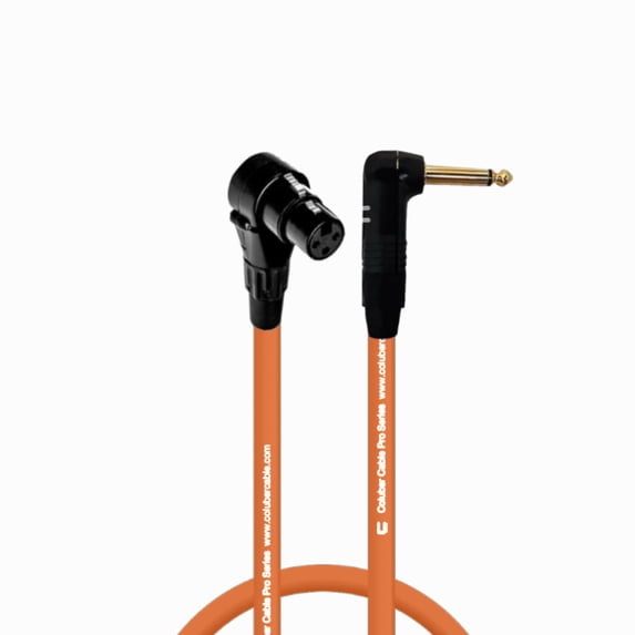 Coluber Cable Right Angle XLR Female to Right Angle 1/4" TS 3-Pin Connector