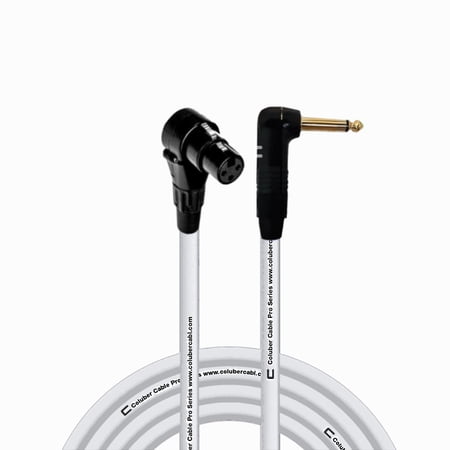 Coluber Cable Right Angle XLR Female to Right Angle 1/4" TS 3-Pin Connector