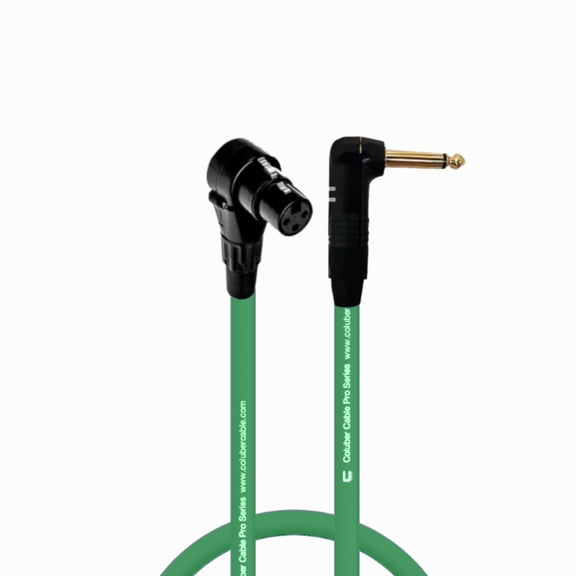 Coluber Cable Right Angle XLR Female to Right Angle 1/4" TS 3-Pin Connector