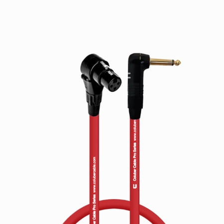 Coluber Cable Right Angle XLR Female to Right Angle 1/4" TS 3-Pin Connector