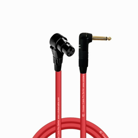 Coluber Cable Right Angle XLR Female to Right Angle 1/4" TS 3-Pin Connector