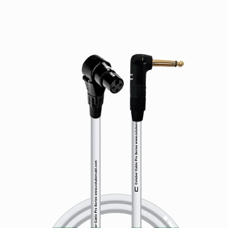 Coluber Cable Right Angle XLR Female to Right Angle 1/4" TS 3-Pin Connector