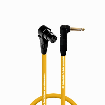 Coluber Cable Right Angle XLR Female to Right Angle 1/4" TS 3-Pin Connector