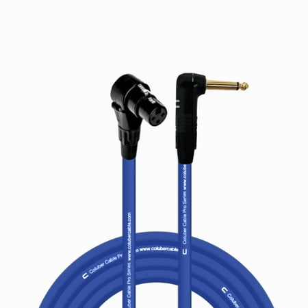 Coluber Cable Right Angle XLR Female to Right Angle 1/4" TS 3-Pin Connector