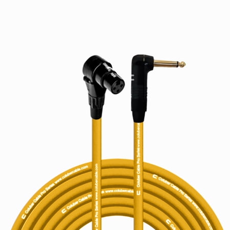 Coluber Cable Right Angle XLR Female to Right Angle 1/4" TS 3-Pin Connector
