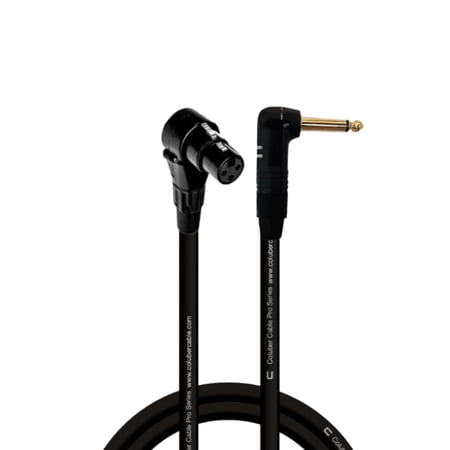 Coluber Cable Right Angle XLR Female to Right Angle 1/4" TS 3-Pin Connector