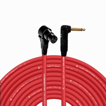 Coluber Cable Right Angle XLR Female to Right Angle 1/4" TS 3-Pin Connector