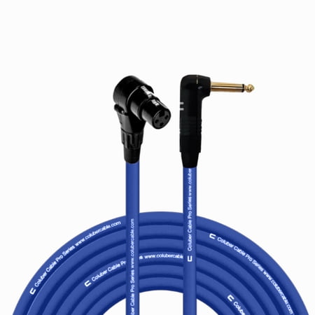 Coluber Cable Right Angle XLR Female to Right Angle 1/4" TS 3-Pin Connector
