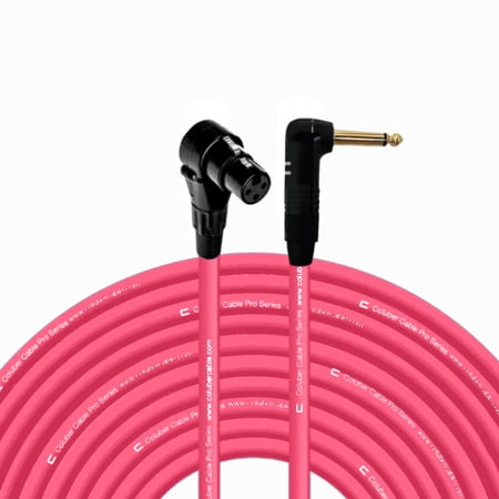 Coluber Cable Right Angle XLR Female to Right Angle 1/4" TS 3-Pin Connector