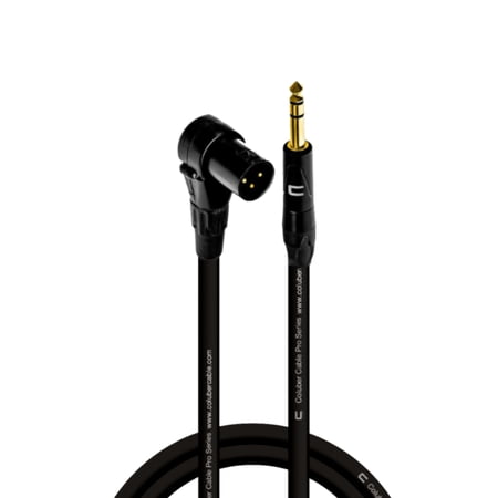 Coluber Cable Right Angle XLR Male to 1/4" TRS Male Balanced Audio Connector