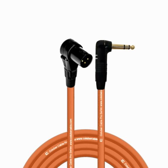 Coluber Cable Right Angle XLR Male to Right Angle 1/4" TRS 3-pin connector